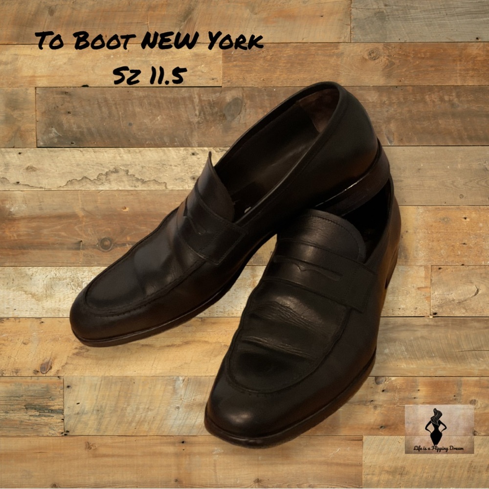 To Boot New York by Adam Derrick Men’s Sz 11.5 Black Loafer Shoes